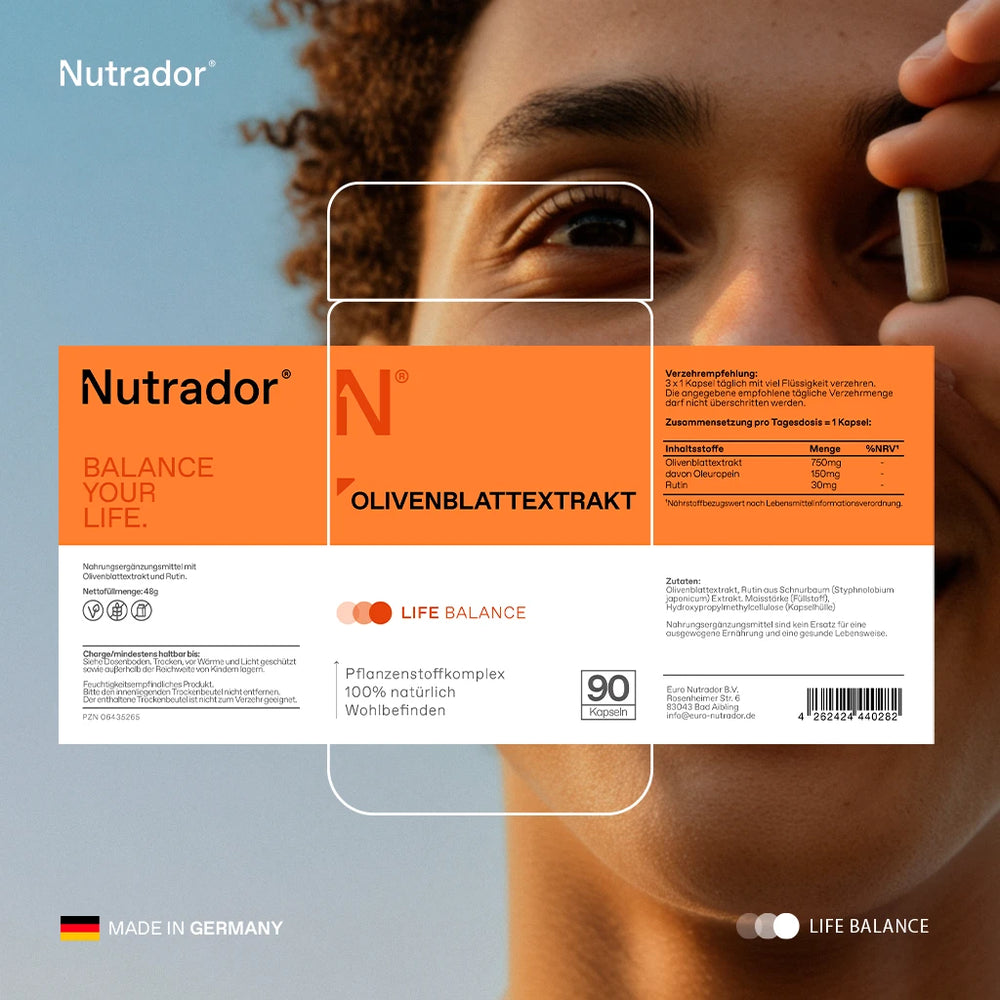 
                  
                    Olivenblattextrakt Kapseln - Natürlicher Blutdruck- & Immunsupport
                  
                