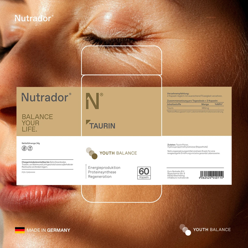 Taurin Kapseln - Unterstützt Herz, Muskeln & Nervensystem